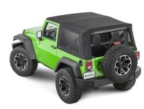 Jeep JK Replacement Top Tinted Glass 13-18 Wrangler JK 2 Door Black MasterTwill MasterTop