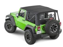 Jeep JK Replacement Top Tinted Glass 13-18 Wrangler JK 2 Door Black MasterTwill MasterTop