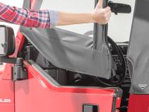 Jeep TJ Upper Steel Door Frames Pair For 97-06 WranglerTJ Black Powdercoat MasterTop