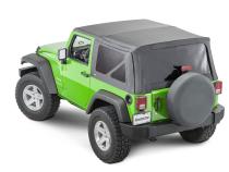 Full Hardware Top Tinted Glass For 07-18 Jeep JK Wrangler 2 Dr Black Diamond MasterTop