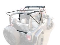 Full Hardware Top Tinted Glass For 07-18 Jeep JK Wrangler 2 Dr Black Diamond MasterTop