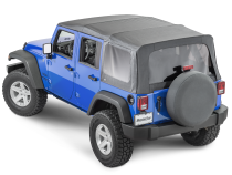 Jeep Full Hardware Top No Doorskins Tinted Glass For 10-18 Jeep JK Wrangler 4 Door Black Diamond MasterTop
