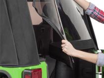 Jeep JK Replacement Window For 13-18 Wrangler JK 2 Door Mopar Factory Top Only 2 Qtr Windows 1 Rear Window Tinted Glass Acrylic Twill MasterTop