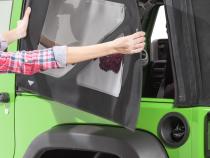 Jeep Wrangler Replacement Window For 13-18 Wrangler JK 2 Door Mopar Factory Top Drivers Side Acrylic Twill MasterTop