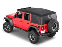 Mesh Trail Screens 2018-2024  4 Dr JLU Wrangler with Factory Soft Top 3 Piece Kit Black Mesh MasterTop