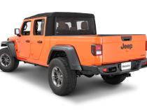 Mesh Trail Screen Rear Window 2020-2024  JT Gladiator with Factory Soft Top 1 Piece Kit Black Mesh MasterTop