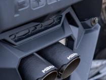 2022-Up Polaris RZR PRO R T304 Single Slip-on Dual Outlet Performance Series Exhaust with Carbon Fiber Tips MBRP