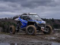 2022-Up Polaris RZR PRO R T304 Single Slip-on Dual Outlet Performance Series Exhaust with Carbon Fiber Tips MBRP