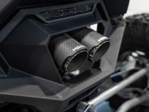 2022-Up Polaris RZR PRO R T304 Single Slip-on Dual Outlet Performance Series Exhaust with Carbon Fiber Tips MBRP