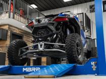 2022-Up Polaris RZR PRO R T304 Single Slip-on Dual Outlet Performance Series Exhaust with Carbon Fiber Tips MBRP