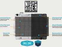 78-88 GM G-Body Automatic Aluminum Radiator Black Night Rider Series Cold Case Radiators