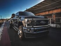 2020-2022 Ford F250 Super Duty Grille Black w White DRL Essential Series OLM