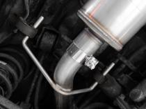 04-24 Toyota 4Runner 11-16 Toyota Land Cruiser Prado Armor Lite Aluminized Steel 2.5 Inch Cat-Back High Clearance Turn Down Single Rear Exit MBRP Exhaust System