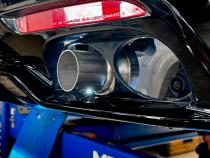 2018-2021 Kia Stinger GT Carbon Fiber Bezel Kit, Quad 4 Inch OD, 2.5 Inch ID Tips MBRP