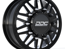 Dually Wheels Aftermath Black/Milled 20X8.25 10X225 Super Duty/Ram Dually Wheel Kit F-450 05-10 F-450 15-25 Ram 4500 08-25 DDC Wheels