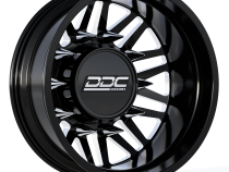 Dually Wheels Aftermath Black/Milled 20X8.25 10X225 Super Duty/Ram Dually Wheel Kit F-450 05-10 F-450 15-25 Ram 4500 08-25 DDC Wheels