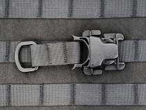 PALS/MOLLE D-Ring Acetal Every Which Way Quick Side Release Buckle Kit Pair Black Bartact