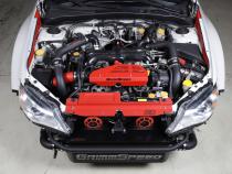 Front Mount Intercooler Kit Black Coated Black Piping For Subaru 08-14 WRX GrimmSpeed