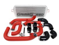 Front Mount Intercooler Kit Black Coated Black Piping For Subaru 08-14 WRX GrimmSpeed