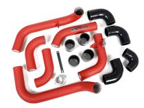 Front Mount Intercooler Kit Black Coated Black Piping For Subaru 08-14 WRX GrimmSpeed