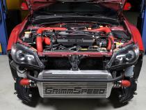 Front Mount Intercooler Kit Black Coated Black Piping For Subaru 08-14 STI GrimmSpeed