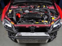Front Mount Intercooler Kit Black Coated Black Piping For Subaru 08-14 STI GrimmSpeed