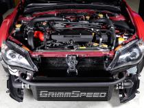 Front Mount Intercooler Kit Black Coated Black Piping For Subaru 08-14 STI GrimmSpeed