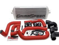 Front Mount Intercooler Kit Black Coated Black Piping For Subaru 08-14 STI GrimmSpeed