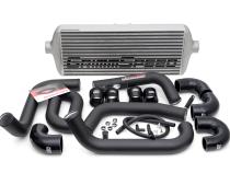 Front Mount Intercooler Kit Black Coated Black Piping For Subaru 08-14 STI GrimmSpeed