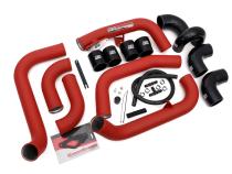 Front Mount Intercooler Kit Black Coated Black Piping For Subaru 08-14 STI GrimmSpeed