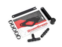 Front Mount Intercooler Kit Black Coated Black Piping For Subaru 08-14 STI GrimmSpeed