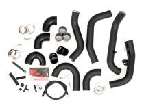 Front Mount Intercooler Kit Black Coated Black Piping For Subaru 15-21 STI GrimmSpeed