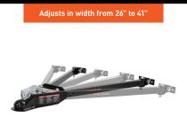 Curt Tow Bar with Adjustable-Width Arms - Car Mount - 2 Inch Ball - 5000 lbs. Safety Cables and Coupler Lock Sold Separately) RockJock 4X4
