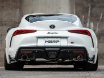 20-24 Toyota Supra T304 Stainless Steel 3 inch Cat Back Dual Rear with Carbon Fiber Tips MBRP