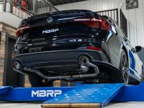 2022-Up Volkswagen Jetta GLI 2.0 TSI T304 Stainless Steel 3 Inch Cat-Back 2.5 Inch Dual Split Rear with Carbon Fiber Tips Street Profile MBRP