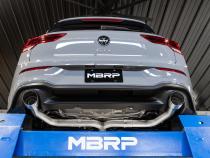 2022-Up Volkswagen Golf GTI MK8 T304 Stainless Steel 3 Inch Cat-Back 2.5 Inch Dual Split Rear with Carbon Fiber Tips MBRP