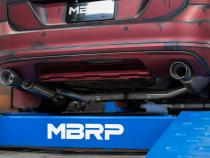 2017-19 Volkswagen Golf Sportwagen and Alltrack 1.8T Armor Pro T304SS 3 Inch Cat-Back, 2.5 Inch Dual Split Rear, Carbon Fiber Tips, Factory Through Bumper MBRP