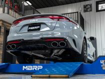 2022-2023 Kia Stinger 3.3L AWD/RWD 2.5 Inch Cat-Back Dual Split Rear Quad Outlet T304 Stainless Steel Active Exhaust MBRP