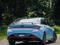 2022-2023 Hyundai Elantra N 2.0L Turbo Armor Pro T304 Stainless Steel 3 Inch Cat-Back Dual Split Rear with Carbon Fiber Tips Active MBRP