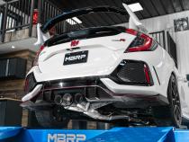 2017-2021 Honda Civic Type R 2.0L T304 Stainless Steel 3 Inch Cat-Back Triple Rear Outlet Burnt End Tips MBRP
