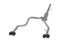 3.0 inch Cat-Back 2.5 inch Dual Split Rear Quad Carbon Fiber Tips 4.0 inch OD Dual Out 19-24 Silverado/Sierra 1500 MBRP
