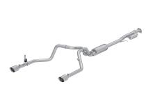2019-2024 Silverado/Sierra 1500 2.7L Armor Pro T304 Stainless Steel 3 Inch Cat-Back, 2.5 Inch Dual Split Rear Exit MBRP