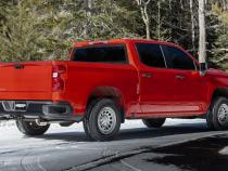 2019-2024 Silverado/Sierra 1500 2.7L Armor BLK, Aluminized Steel 3 Inch Cat-Back, 2.5 Inch Dual Split Rear Exit MBRP