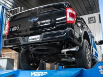21-Up Ford F-150 Black Coated Aluminized Steel 3 Inch Cat-Back Single Side Exhaust System MBRP