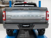 21-Up Ford F-150 Black Coated Aluminized Steel 3 Inch Cat-Back 2.5 Inch Dual Split Rear Exhaust System MBRP