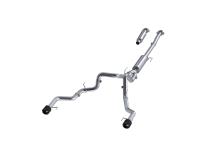 2021-2024 Ford F-150 Tremor and 2022-2024 Ford F-150 T304 Stainless Steel 3 Inch Cat-Back Dual Rear Exit With Carbon Fiber Tips Armor Pro Series MBRP