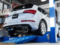 2014-2017 Audi SQ5 3.0T 2.5 Inch Axle-Back Dual Rear Exit T304 Stainless Steel with Quad Carbon Fiber Tips MBRP