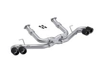 2020-2023 Chevrolet Corvette C8 6.2L Armor Pro T304 Stainless Steel 3 Inch Cat-Back Quad Split Rear with Carbon Fiber Tips Valve Delete MBRP