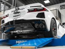2020-2023 Chevrolet Corvette C8 6.2L Armor Pro T304 Stainless Steel 3 Inch Cat-Back Quad Split Rear with Carbon Fiber Tips Valve Delete MBRP