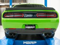 15-23 Dodge Challenger Aluminized Steel 3 Inch Dual Cat Back Quad Tips (Street Version) Exhaust System MBRP